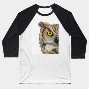 Owl watercolor portrait Baseball T-Shirt